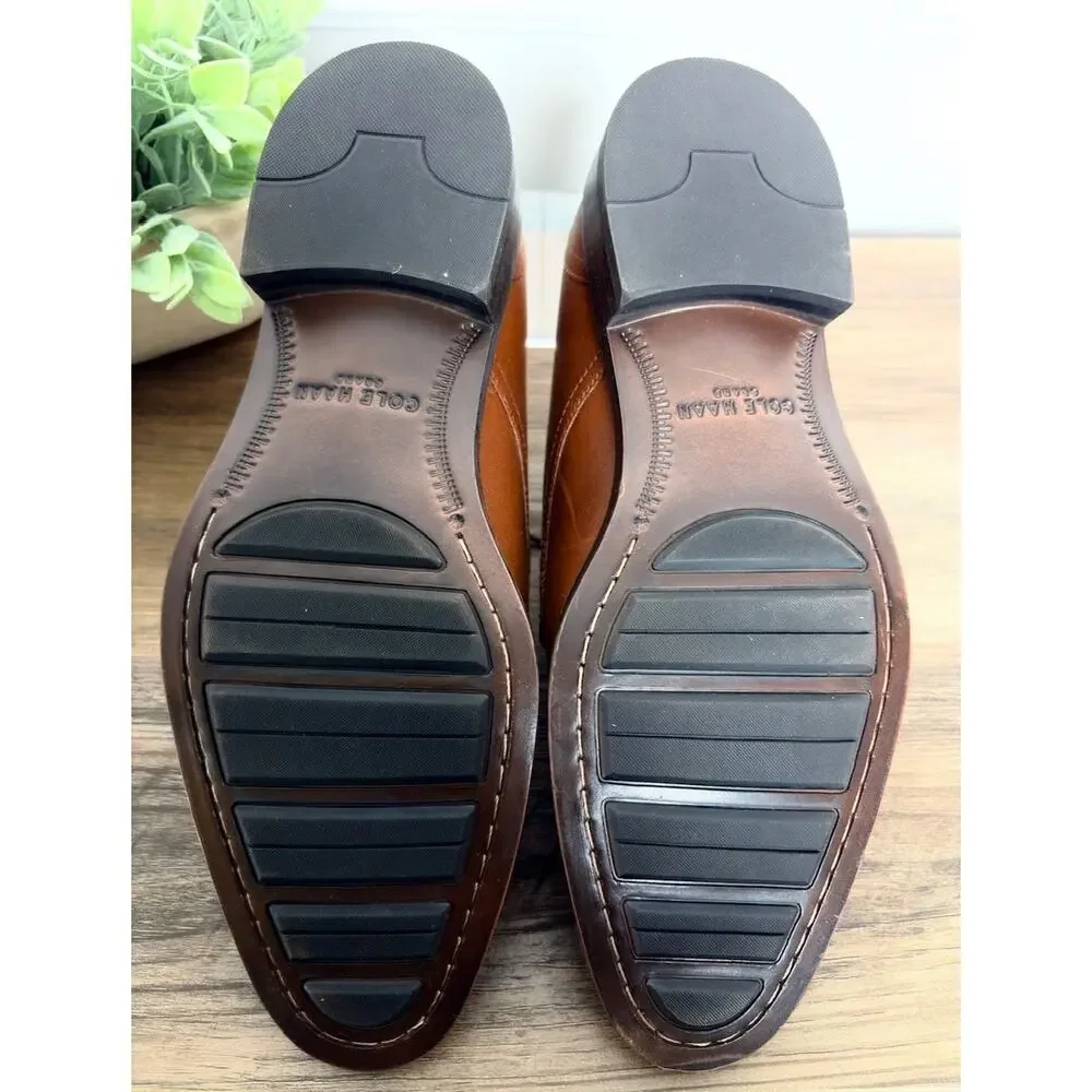 Cole Haan Men’s Oxford Dress Shoes Brown Leather Size 8 M Classic Business